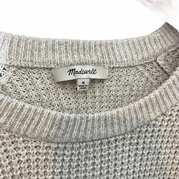 MADEWELL Waffle-Stitch Raglan Sleeve Supersoft Yarn Sweater - Picture 6 of 9
